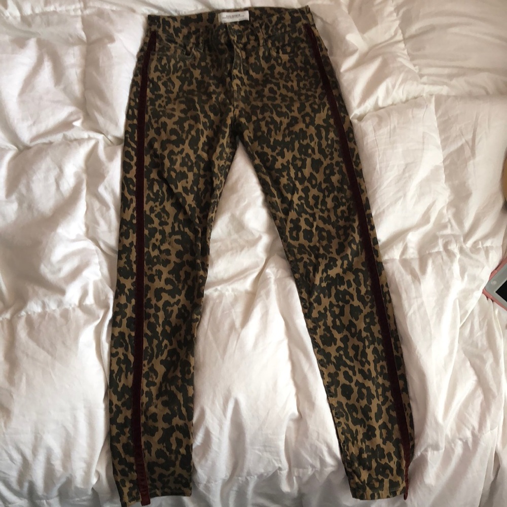 cheetah print ,red velvet jeans from Zara size 4